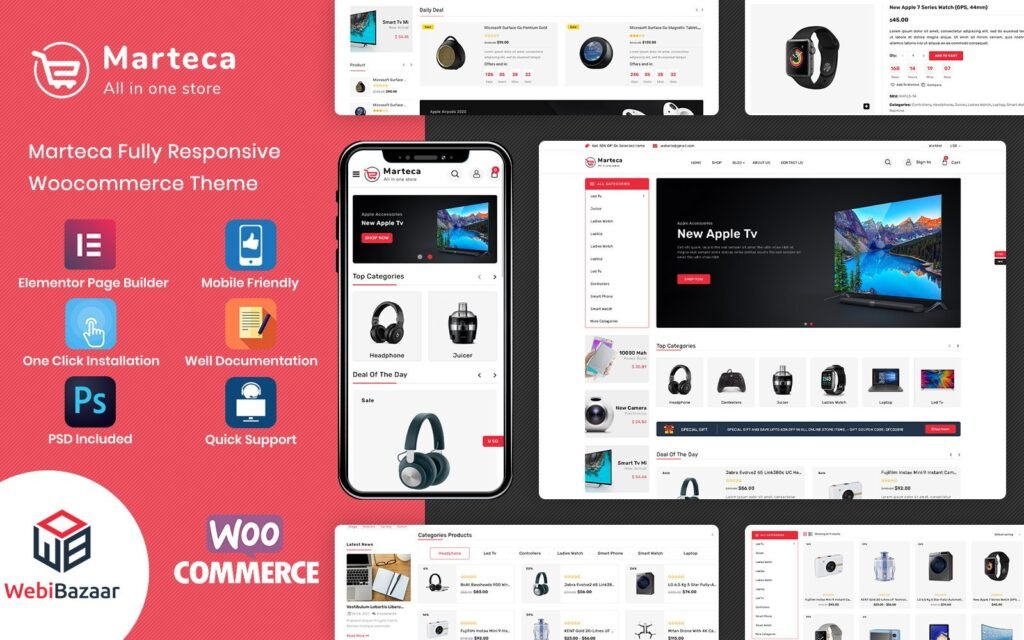 Marteca是一款多功能响应式WooCommerce主题。