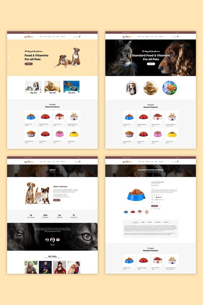 Marten – 宠物食品Shopify主题