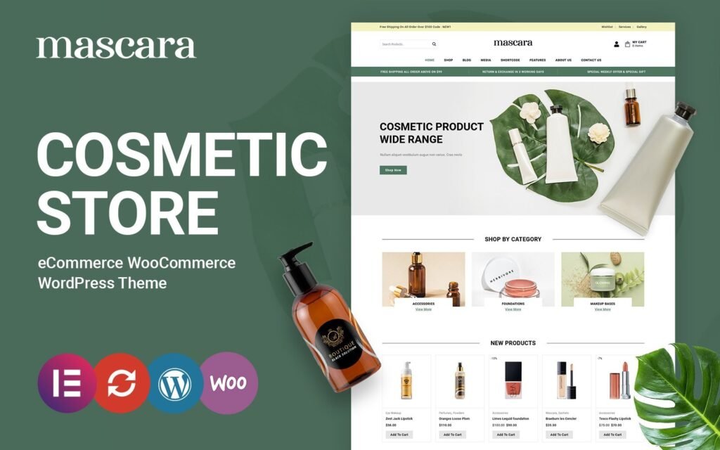 Mascara – 化妆品和美容品 WooCommerce 主题