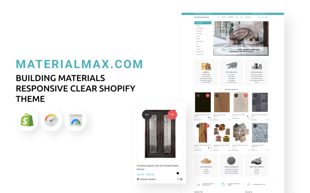Materialmax – 建筑材料响应式清晰 Shopify 主题