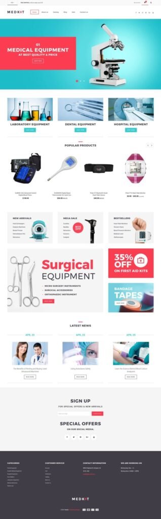 医疗设备响应式Shopify主题