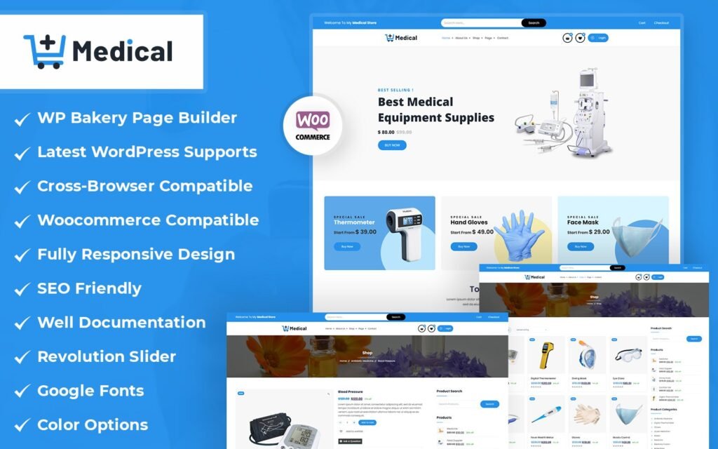 医疗用品 WooCommerce WordPress 主题