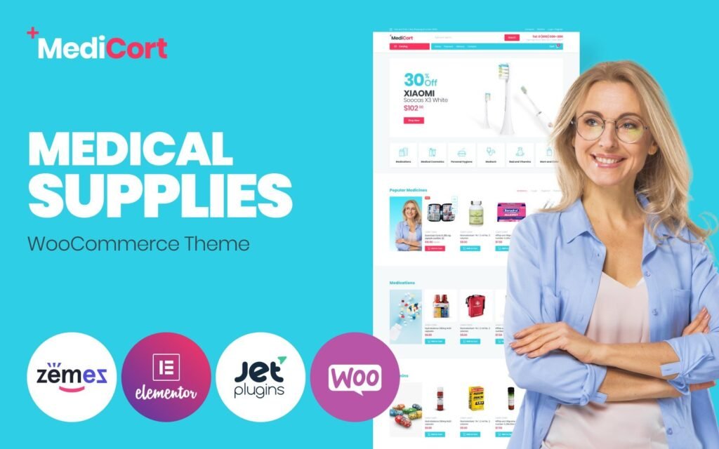 MediCort – 医疗电子商务经典Elementor WooCommerce主题