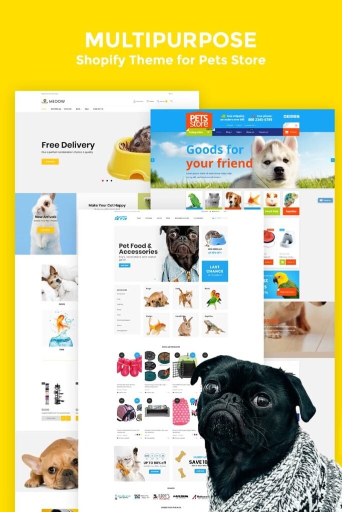 Medow – 宠物食品，狗和猫商店 Shopify 主题