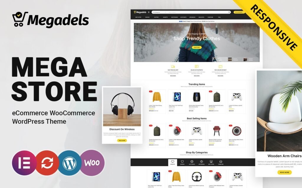 Megadel是一款多用途的Mega Shop WooCommerce主题。
