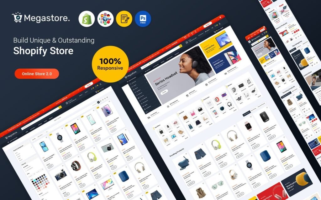 Megastore – Mega 电子产品和计算机多用途 Shopify 响应式主题