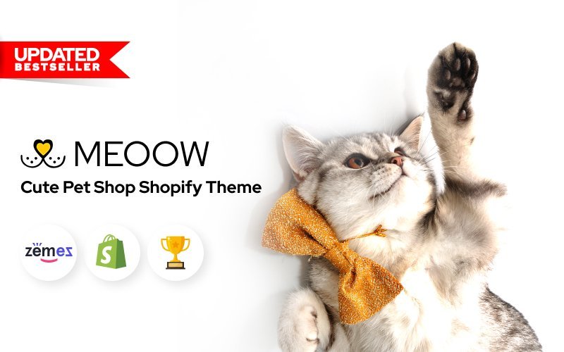 Meoow – 可爱的宠物商店Shopify主题