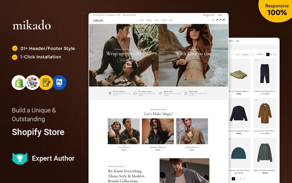 Mikado – 精品和时尚商店Shopify OS2.0 多用途响应式主题