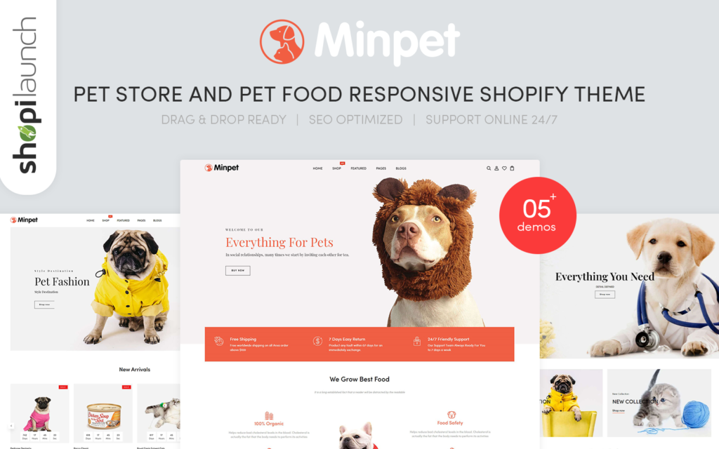 Minpet – 宠物商店和宠物食品响应式Shopify主题