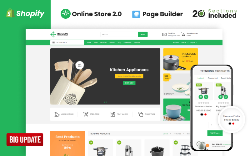 Mission Kitchen Store Shopify 主题