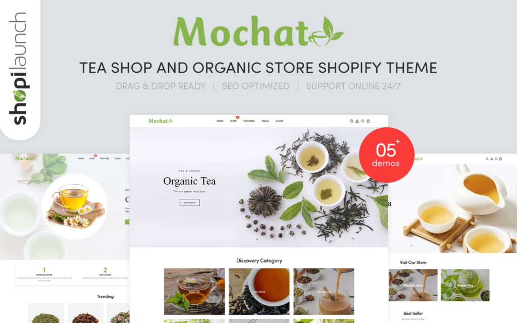 Mochato – 茶馆和有机商店响应式Shopify主题