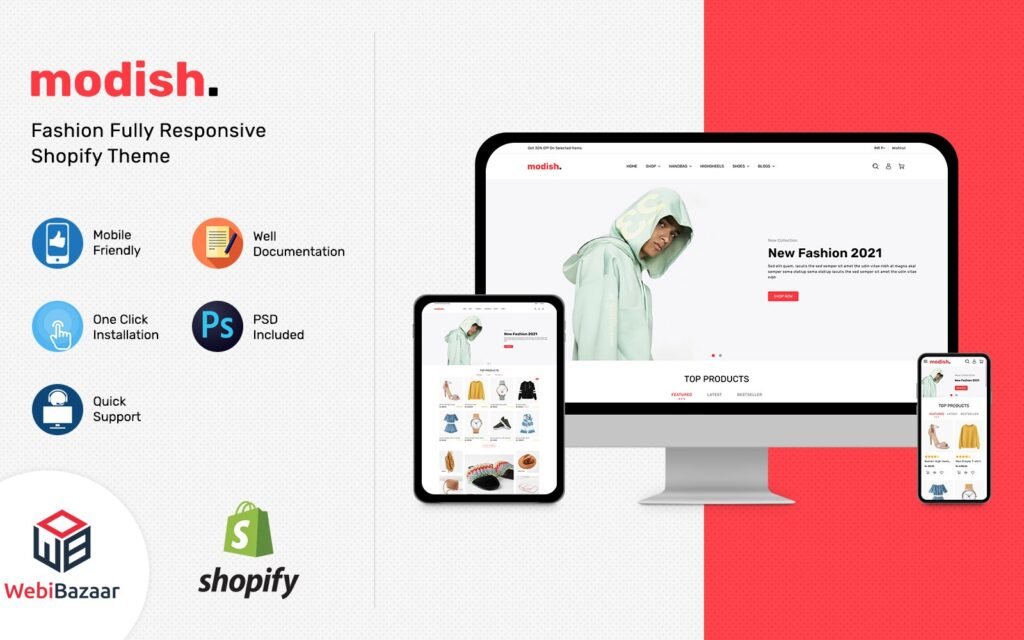 Modish – 多功能时尚鞋子Shopify模板