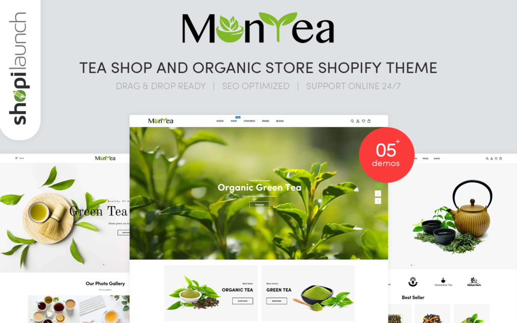 Montea – 茶店和有机店响应式Shopify主题