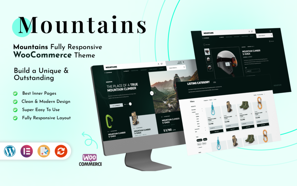 Mountains – 一个令人惊叹的WordPress Elementor主题