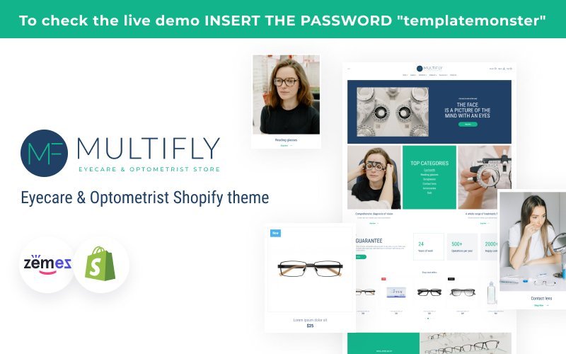 Multifly Eyecare & Optometrist 是Shopify网店主题。