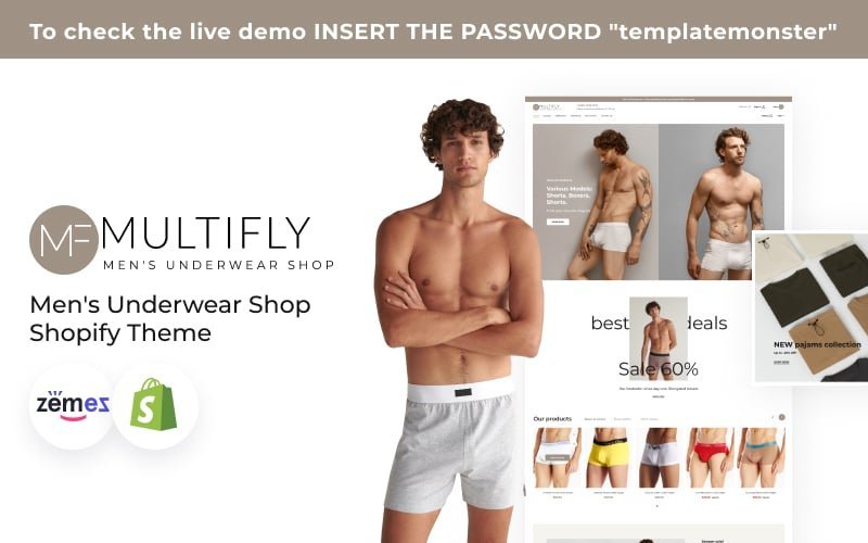 Multifly 男士内衣店 Shopify 主题