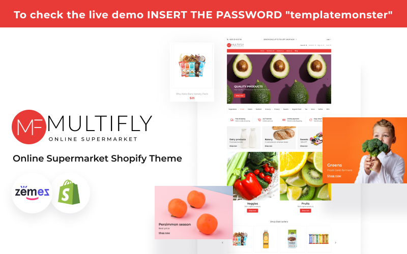 Multifly – 在线超市网站模板Shopify主题