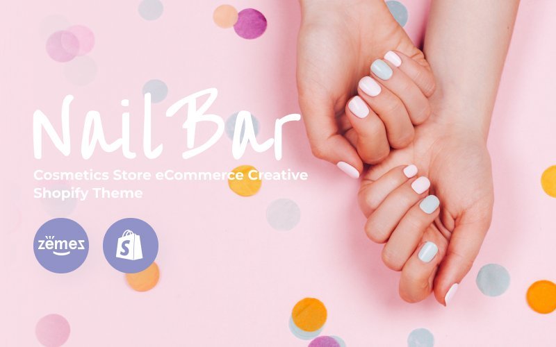 指甲美容店 – 化妆品商店电子商务创意Shopify主题