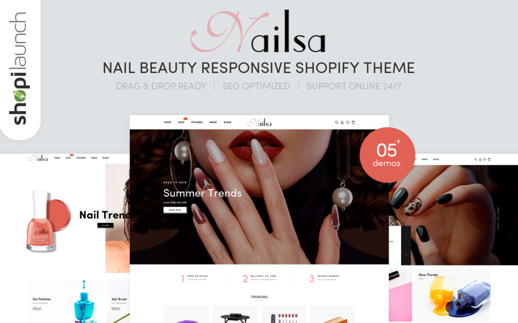 Nailsa – 美甲美容响应式Shopify主题