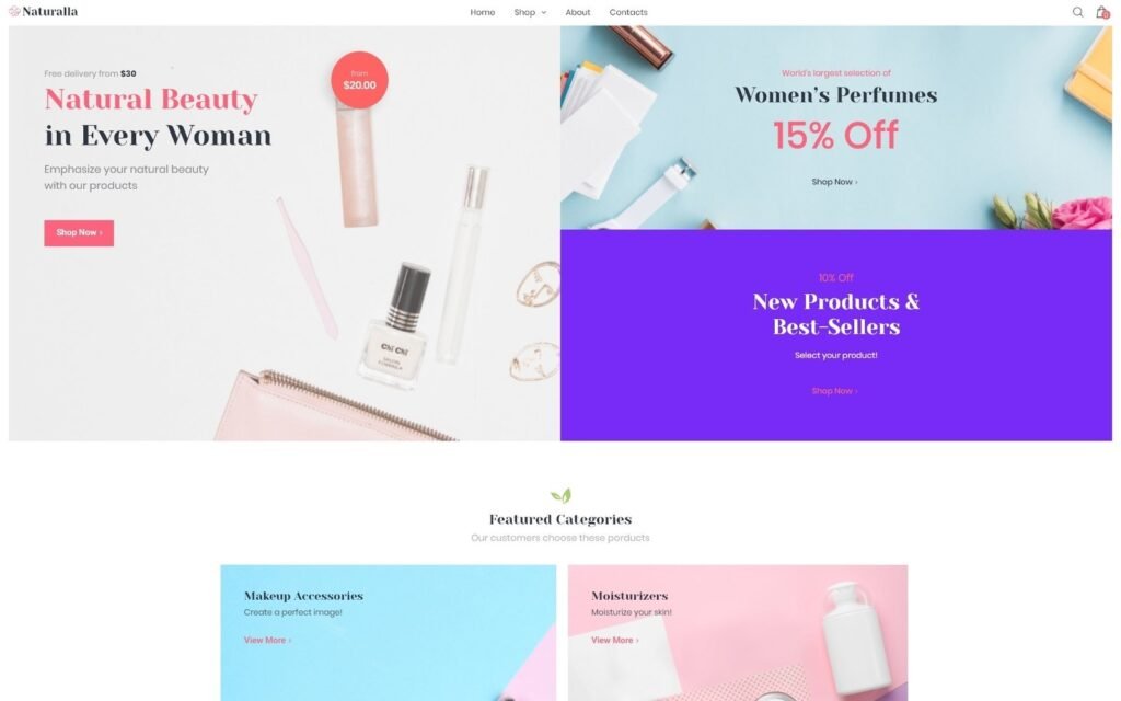 Naturalla – 美妆电子商务现代Elementor WooCommerce主题