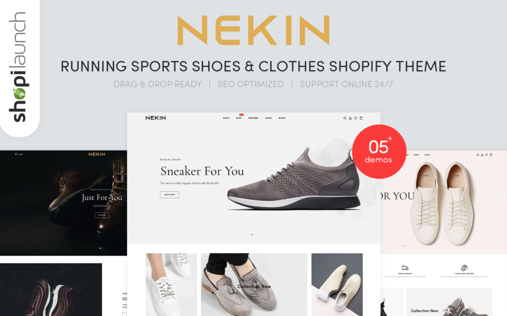 Nekin – 跑步鞋、运动鞋和服装 Shopify 主题