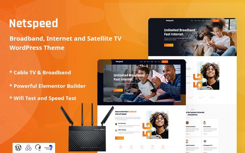 Netspeed – 宽带、互联网和卫星响应式WordPress主题