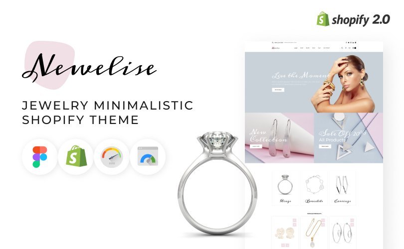 Newelise – 珠宝优雅简约的Shopify主题