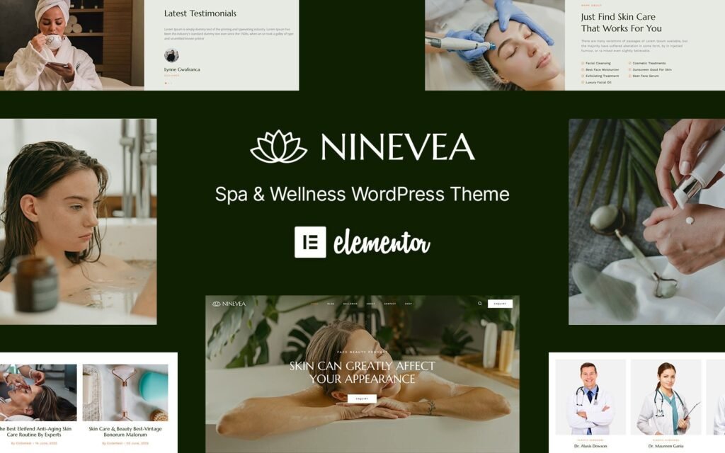 Ninevea – 水疗和按摩美容沙龙WordPress主题