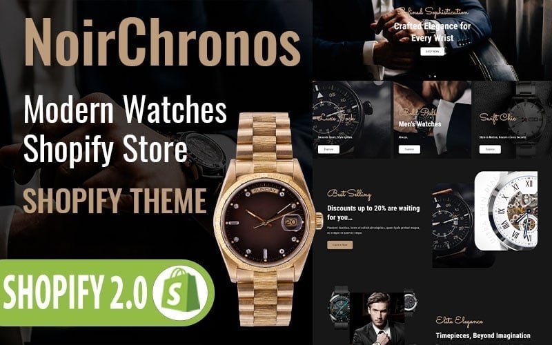 NoirChronos – Shopify手表和时尚黑暗主题