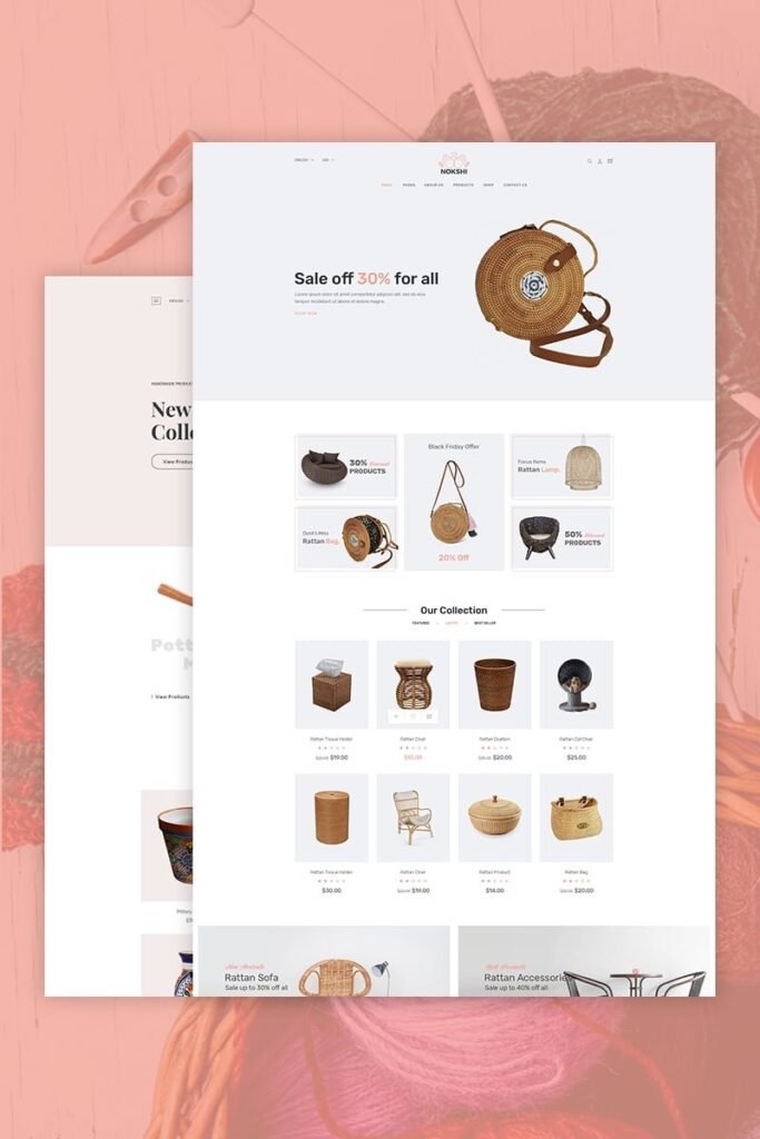 Nokshi – 手工艺品和手工制作Shopify主题