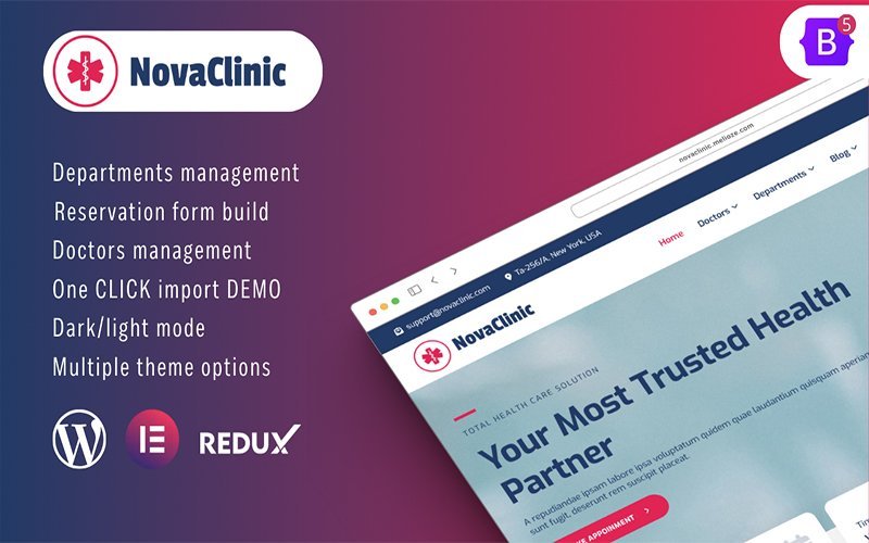 NovaClinic – 医疗诊所 WordPress 主题