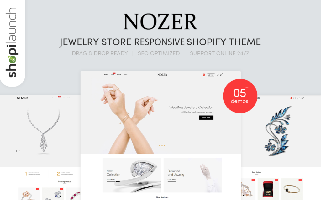 Nozer- 珠宝店响应式Shopify主题