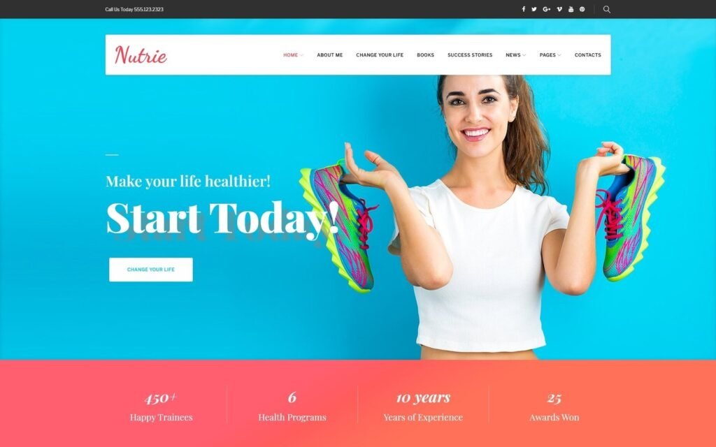 Nutrie – 健康教练WordPress主题