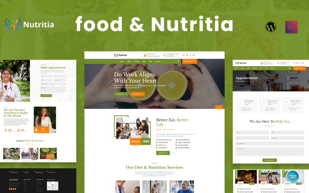 Nutritia – 营养 WordPress 主题