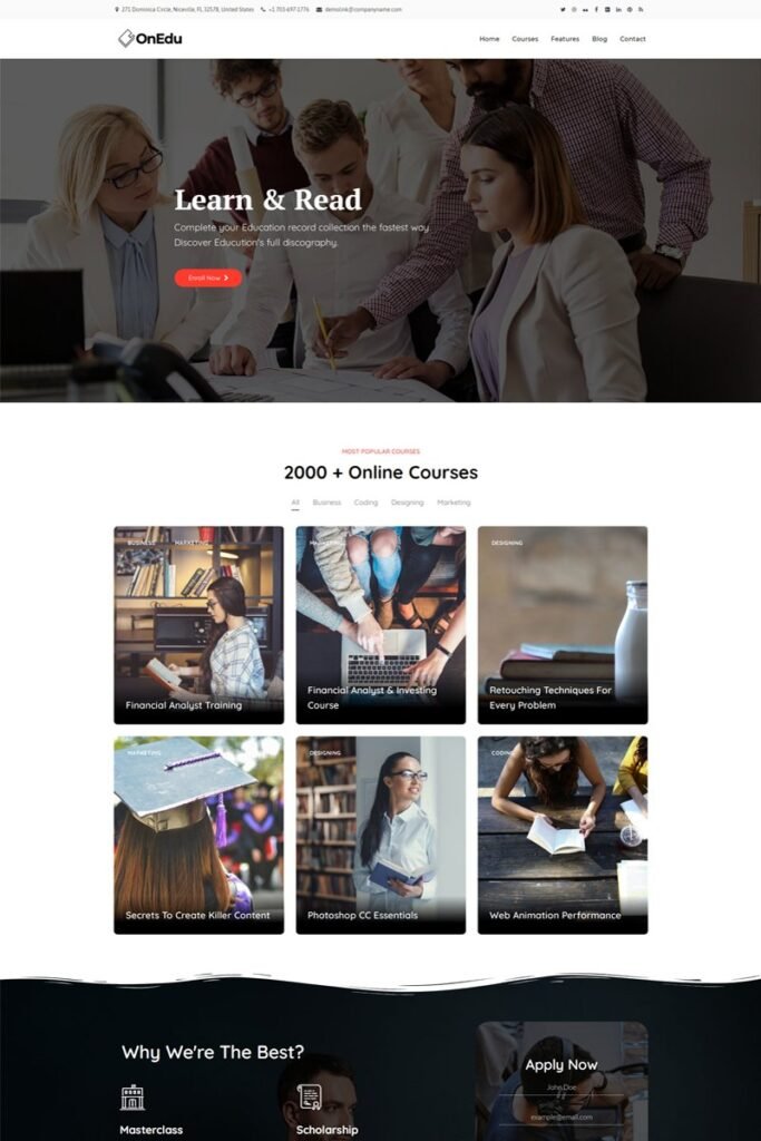 Onedu – 教育课程LMS WordPress主题