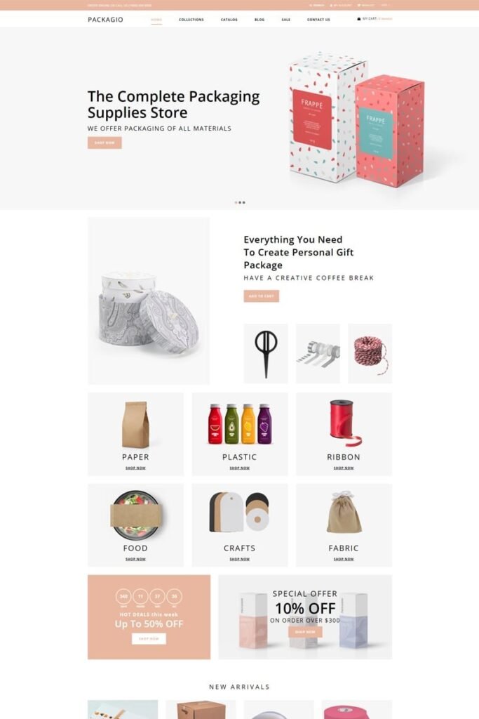 Packagio – 维护清洁的Shopify主题
