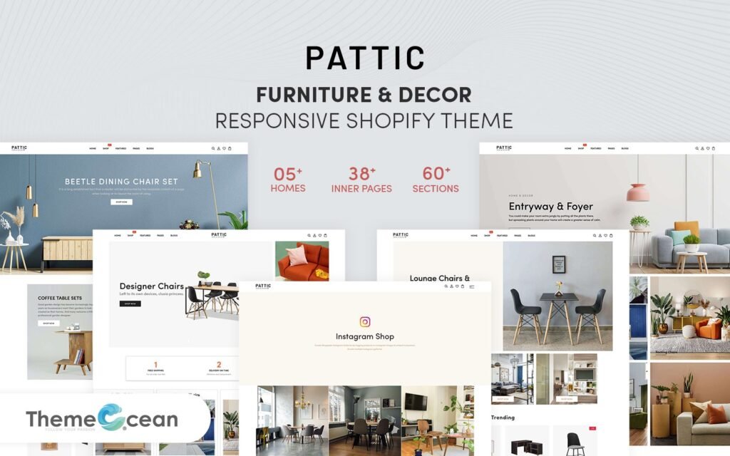 Pattic – 家具和装饰响应式Shopify主题