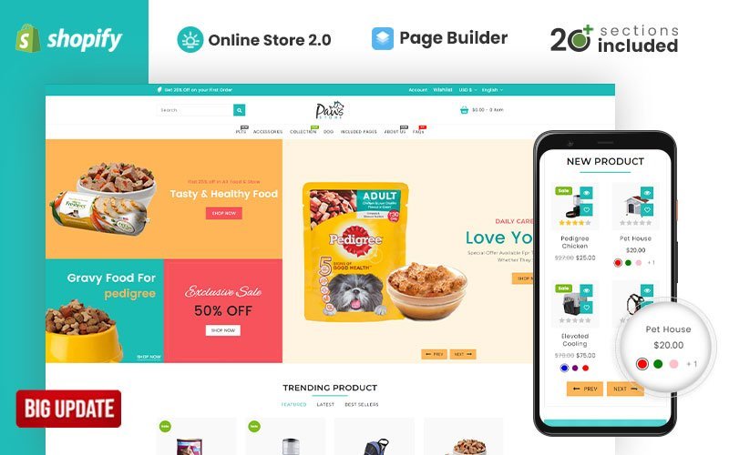 Paws宠物商店Shopify主题