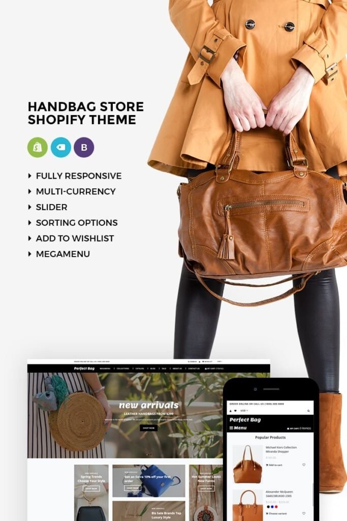 完美包 – 优雅的在线手袋店Shopify主题