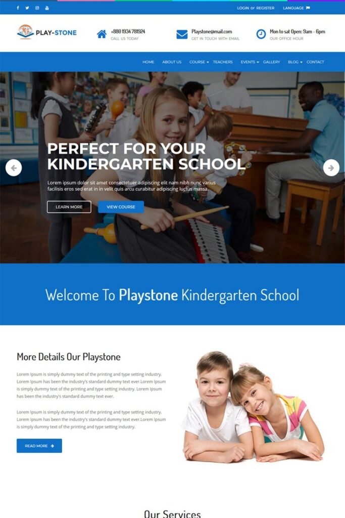 Playstone – 幼儿园和学校WordPress主题
