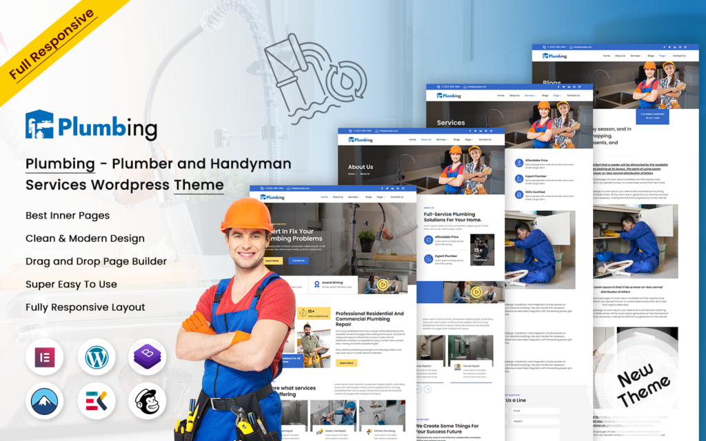 Plumbing – 管道和水管工人服务的WordPress主题