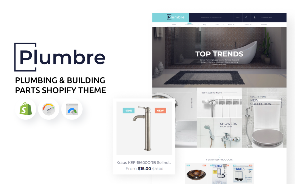 Plumbre – 水暖和建筑零件商店 Shopify 主题