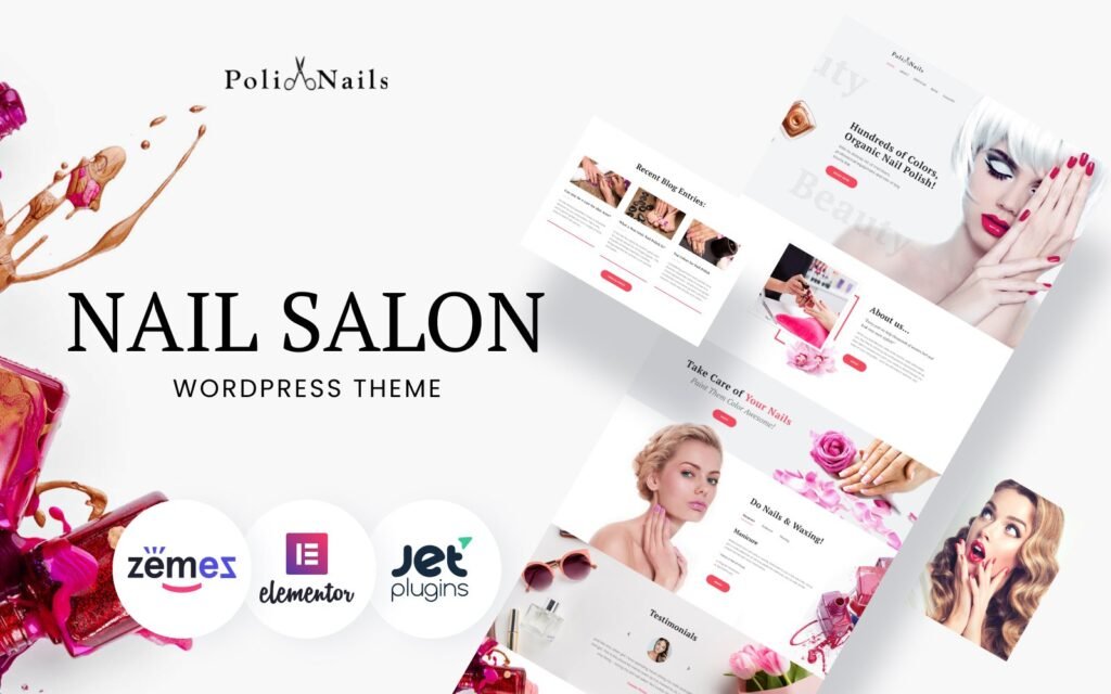 Poli Nails – 拥有出色小部件和WordPress Elementor主题的美甲沙龙