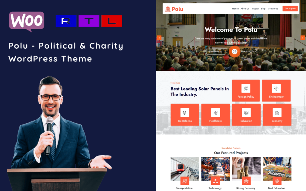Polu – 政治党派 WordPress 主题