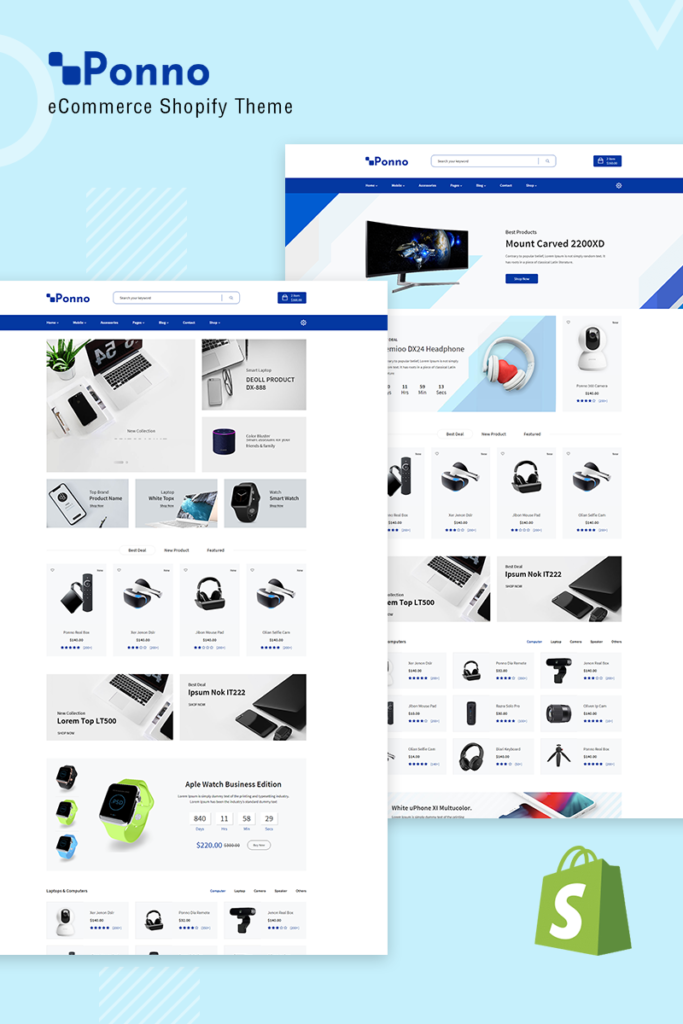 Ponno – 电子商店Shopify主题