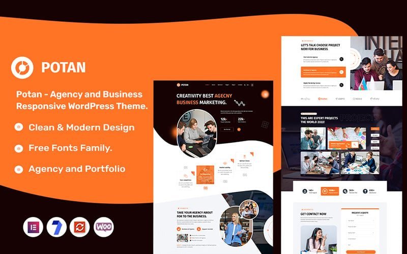 Potan – 代理和企业响应式 WordPress 主题