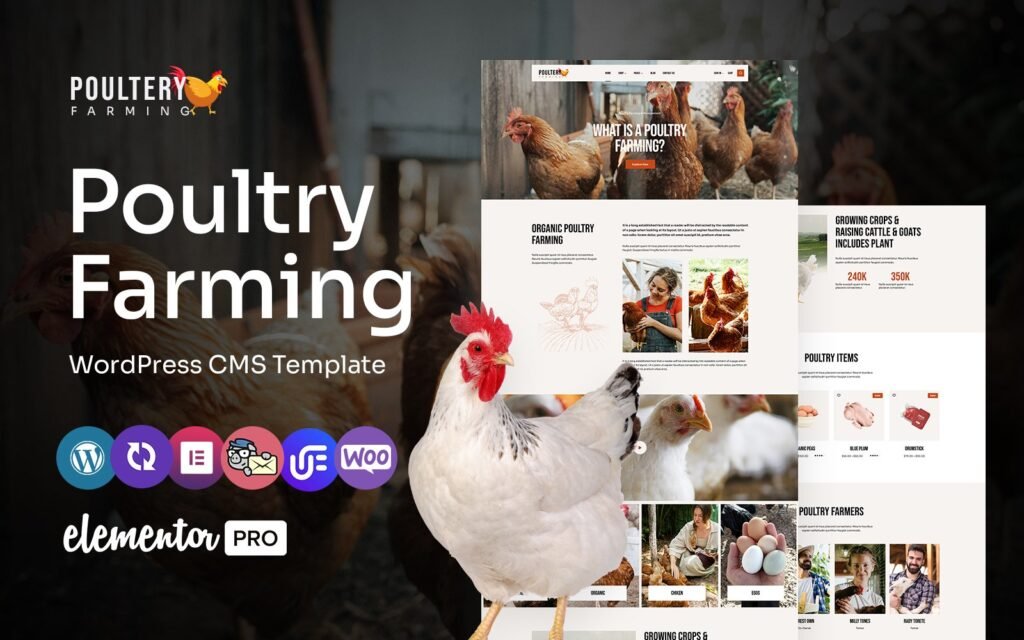 Poultery – 家禽养护与农场多功能WordPress Elementor主题