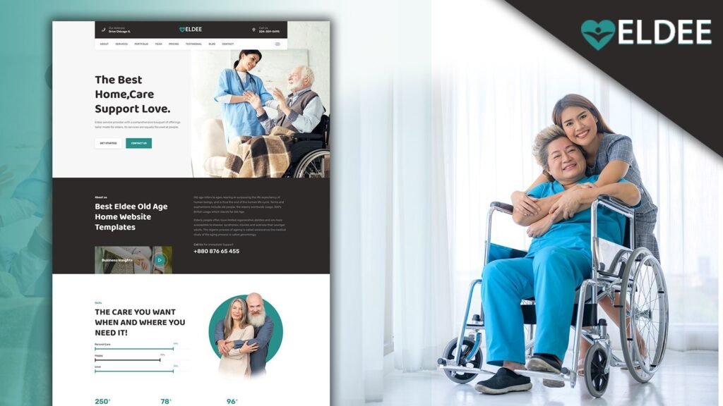 Powar-Eldee Elderly House Care 是一个针对老年人的照料机构的WordPress主题，用于创建网站的着陆页。