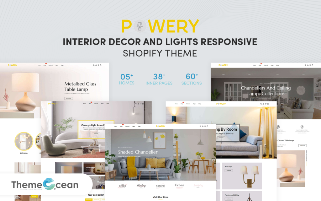 Powery – 室内装饰和灯具响应式Shopify主题