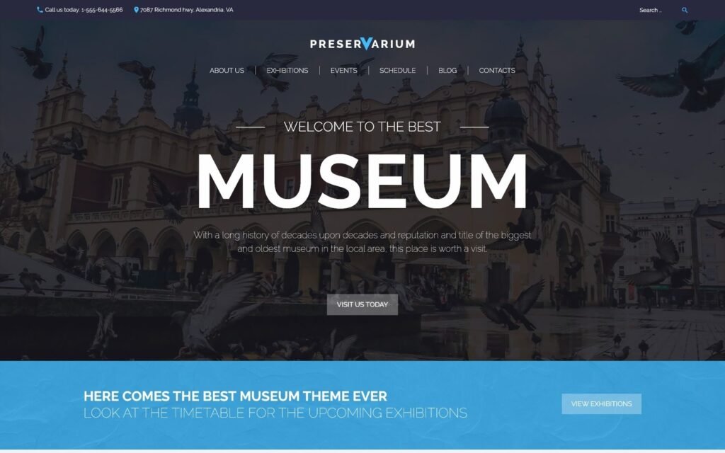 Preservarium – 博物馆响应式WordPress主题